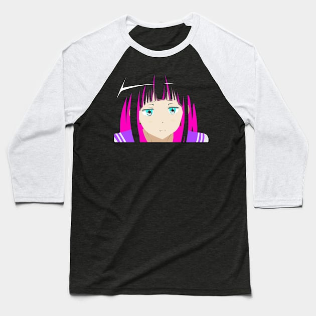 Chitanda Eru Moody Mode Baseball T-Shirt by sfajar